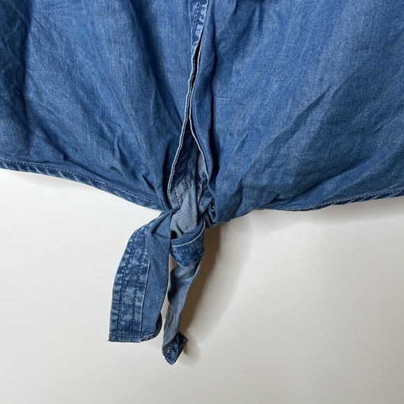 NWT Charter Club Tie Hem Sleeveless Blue Top SIZE 14 PLUS SIZE NEW WITH TAGS - Picture 7 of 8